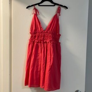 Coral Babydoll Dress
